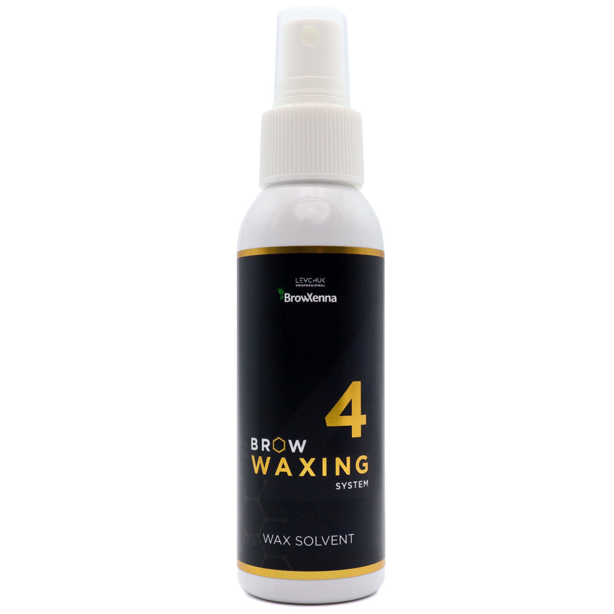 BrowXenna® Brow henna Post-wax Solvent - product display over a white background.