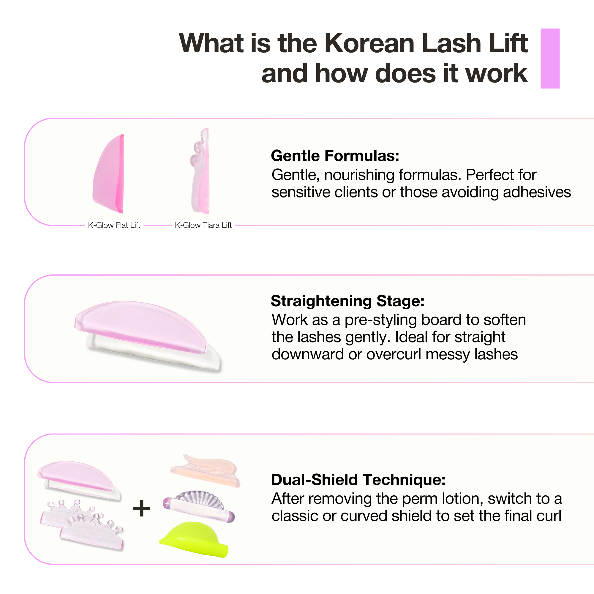 Lash Lift Shields - K-Glow Flat Lift (For Korean Lash lift technique)