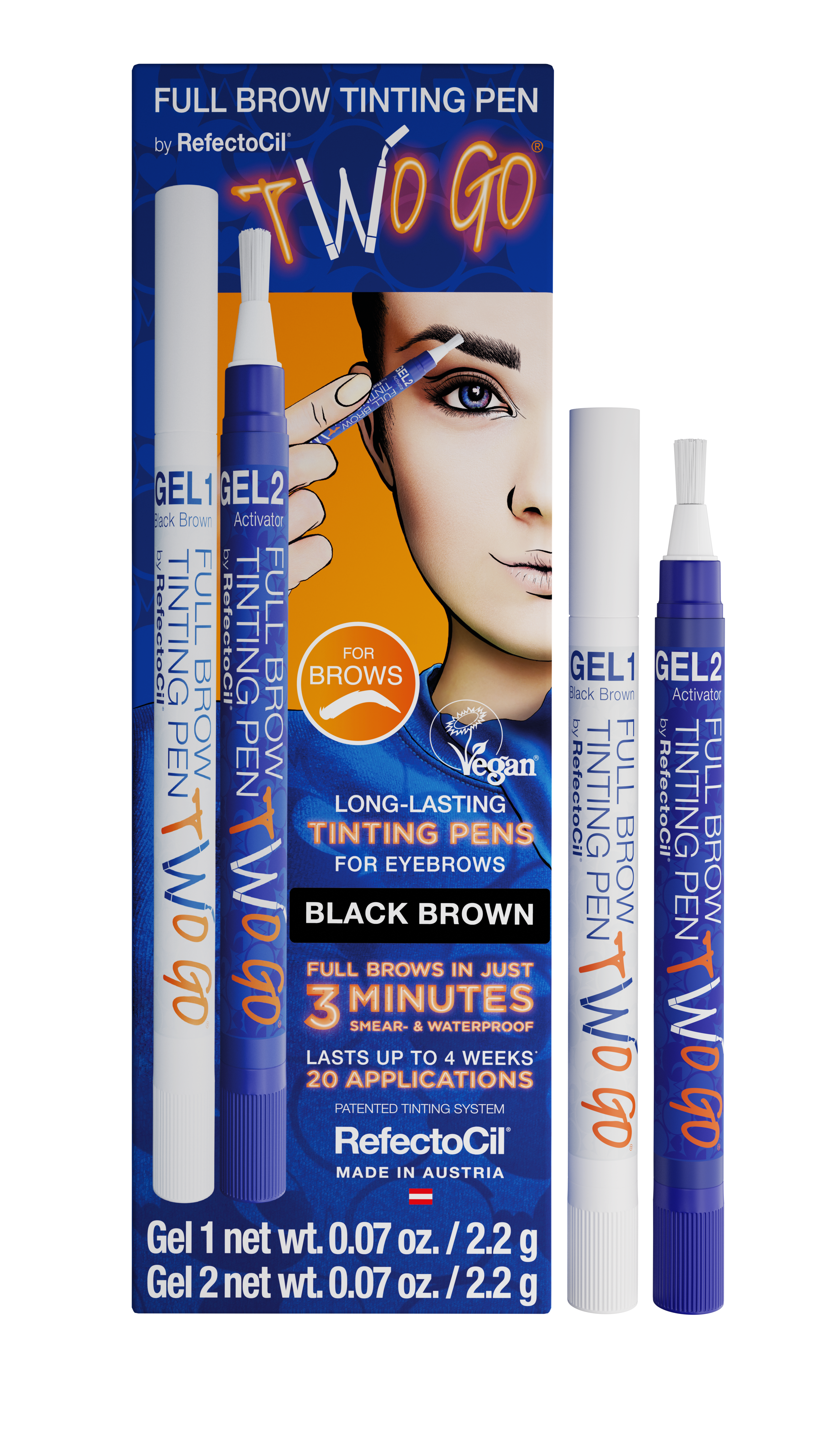Refectocil Two Go Brow Tinting Pen - Black Brown