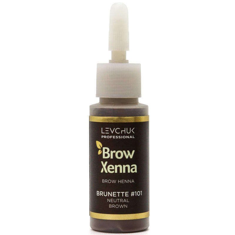 eyebrows tint neutral brown - product display over a white background. 