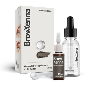 BrowXenna® Henna Kit with Hyaluronic Mixing Base 