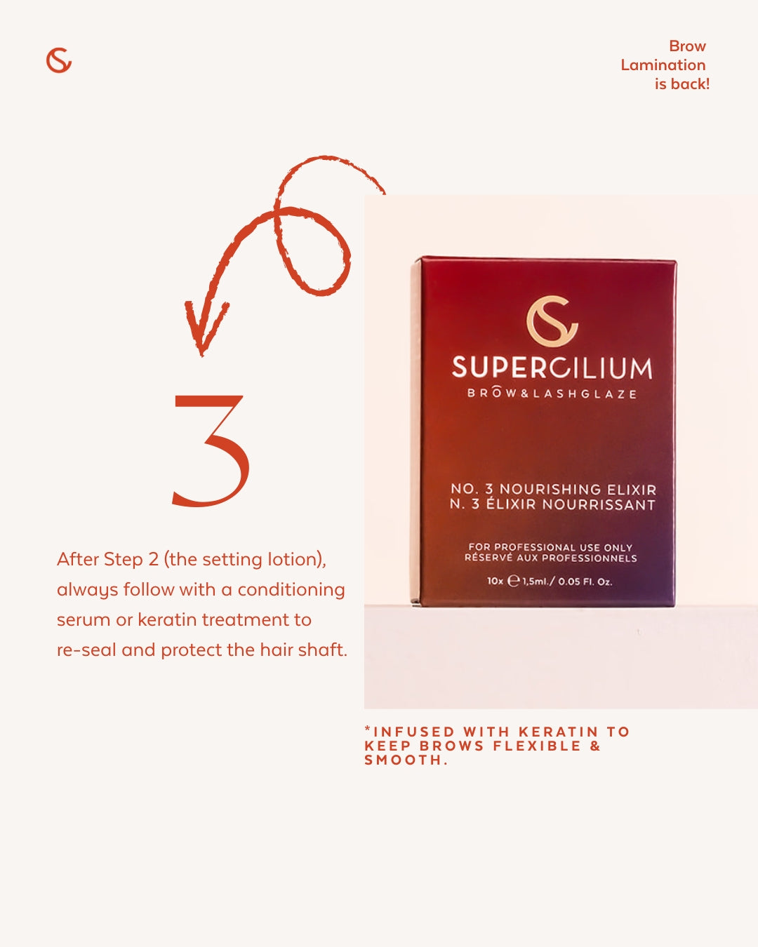 Supercilium No.1 Solution Assouplissante – Lamination des sourcils et rehaussement des cils