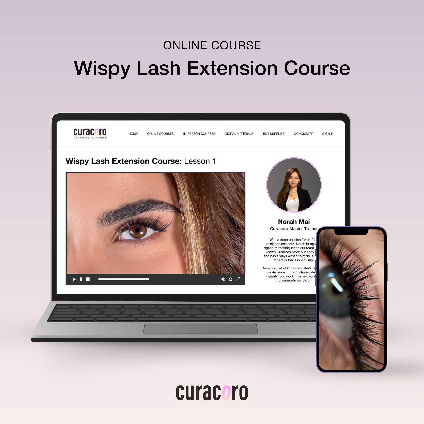 Online Training Wispy Lash Extension Course