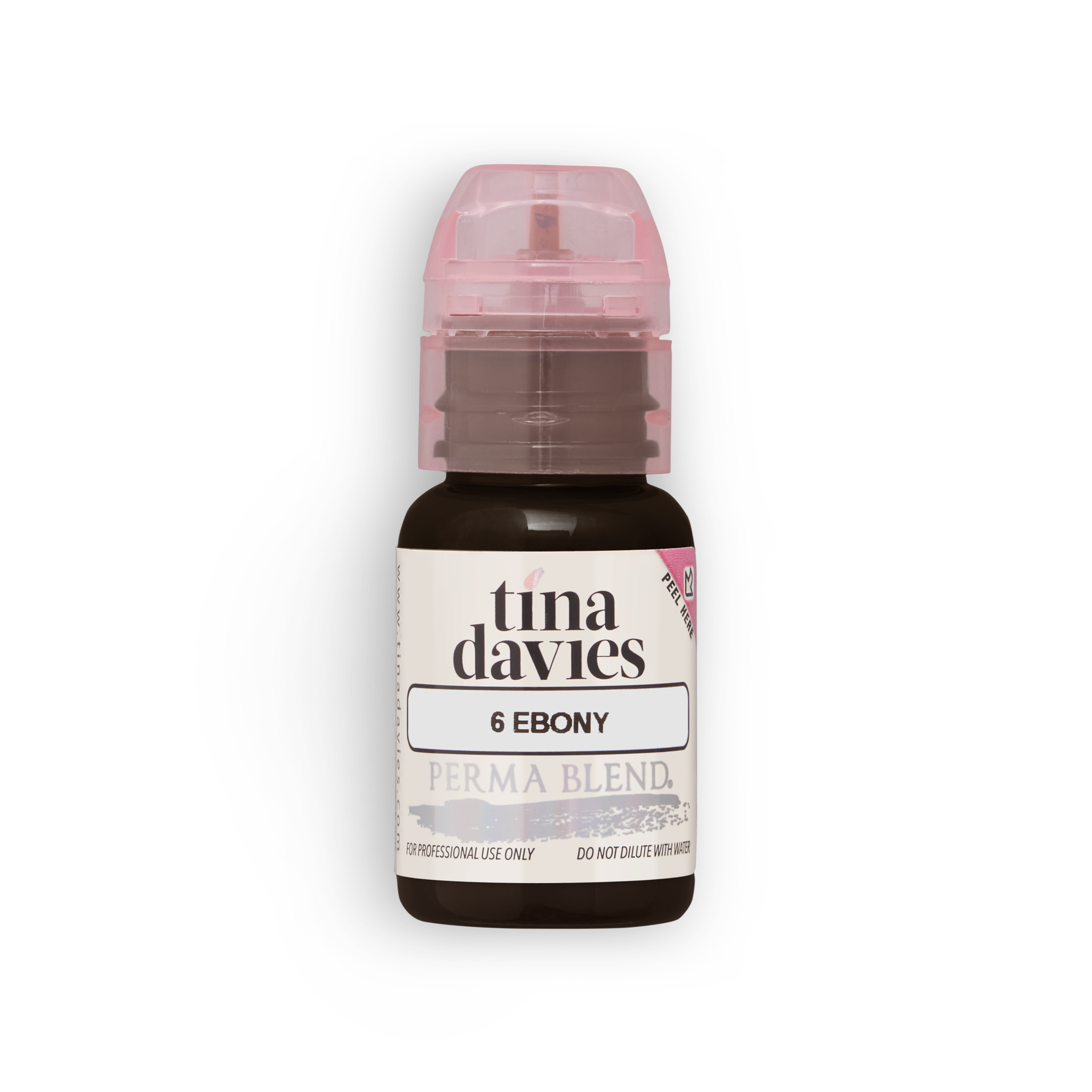Tina Davies Brow Pigments Ebony bottle display 