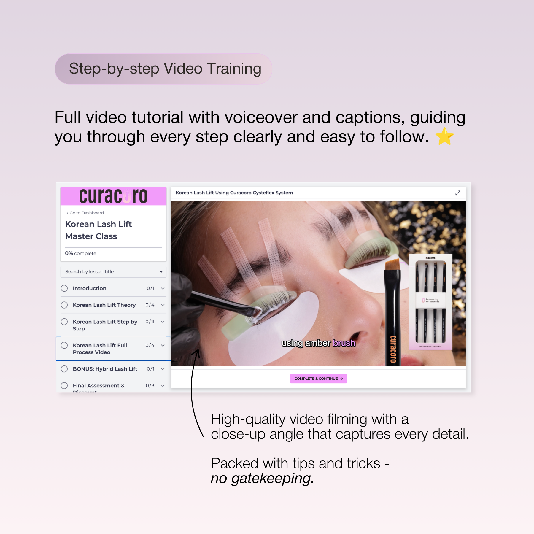 Korean Lash Lift Training | Online Certification | 3 methods (Korean/ Glueless/ Hybrid)