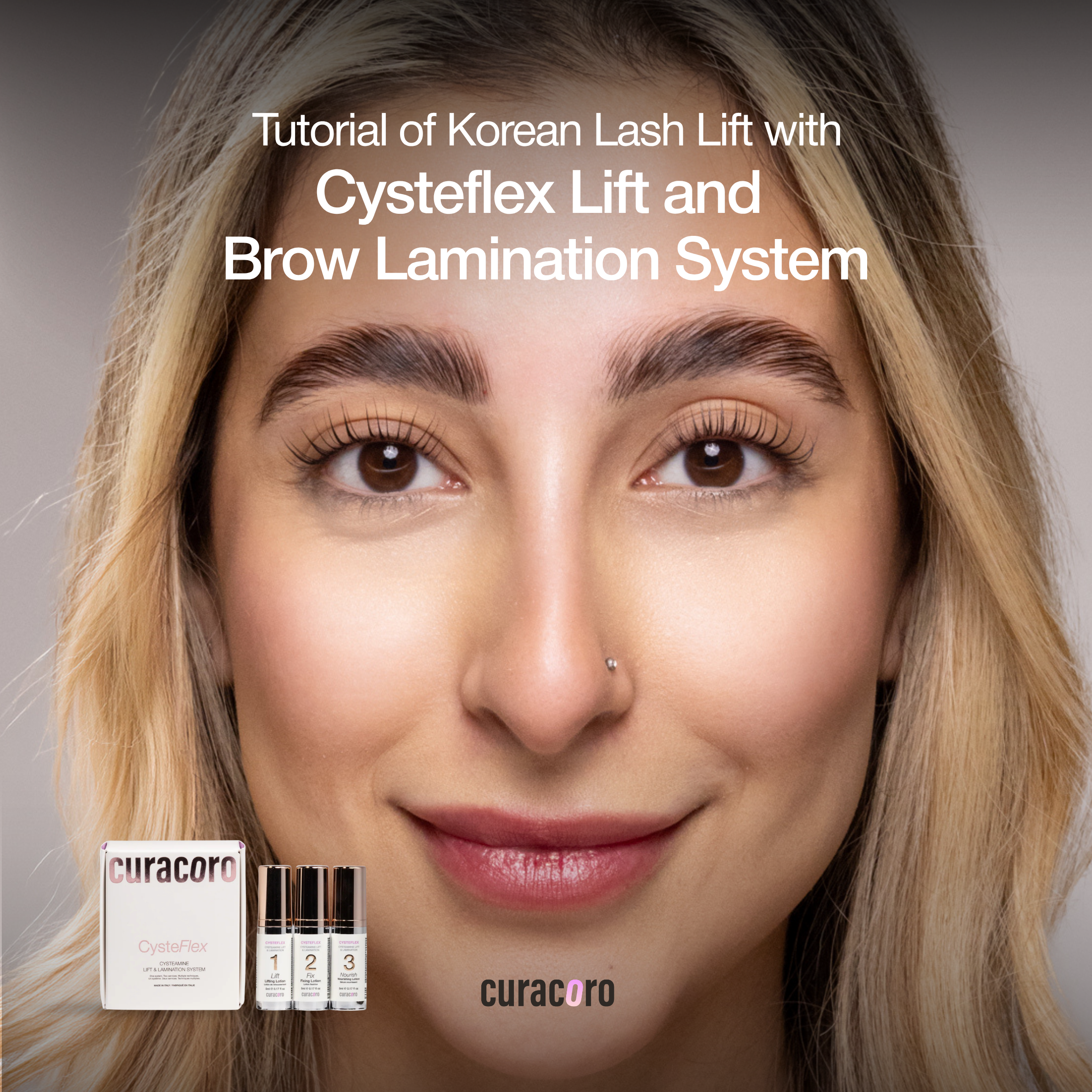 Tutoriel de Lash Lift coréen avec le système CysteFlex Lift & Brow Lamination
