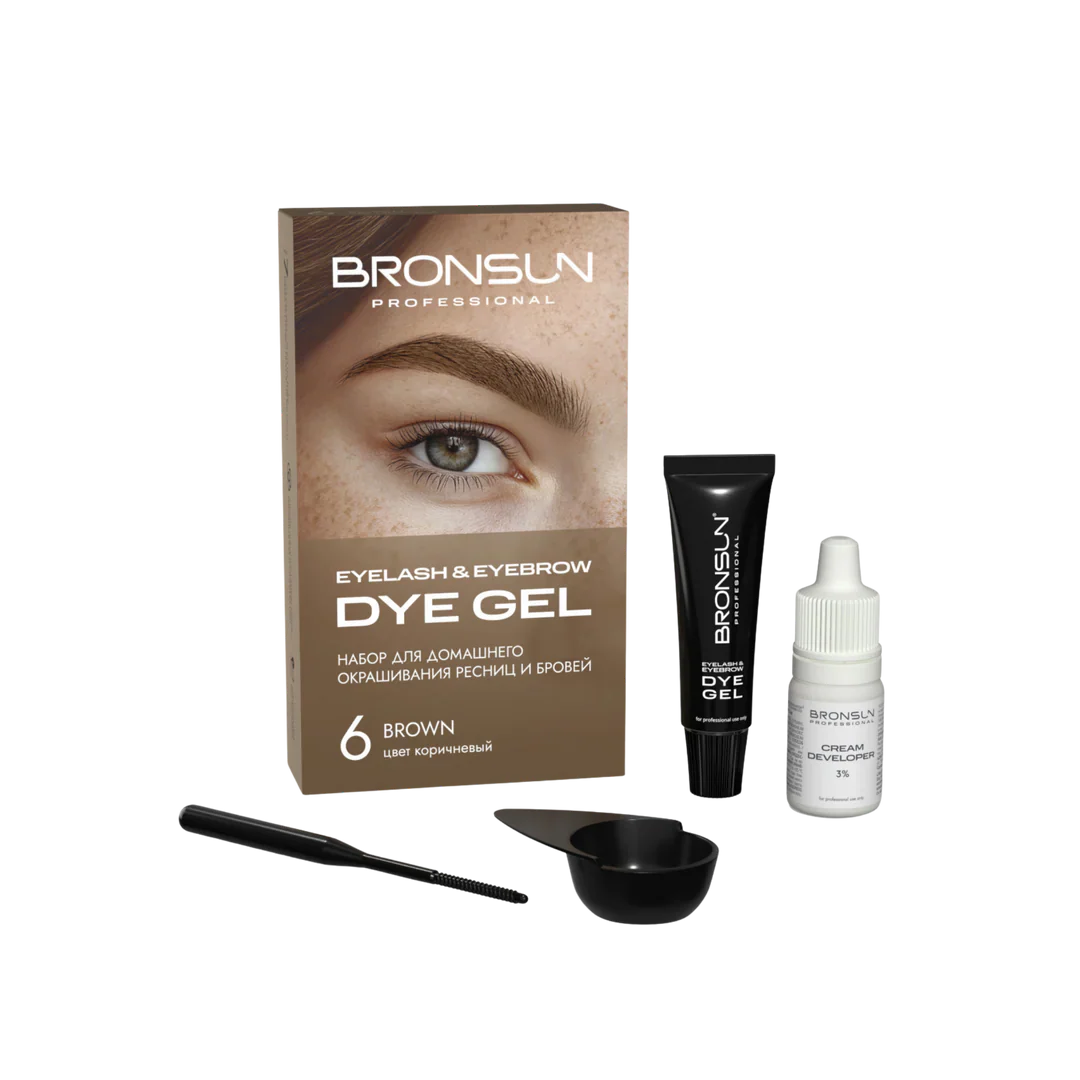 Bronsun Kit de teinture pour cils et sourcils 7 mL + révélateur 5 mL