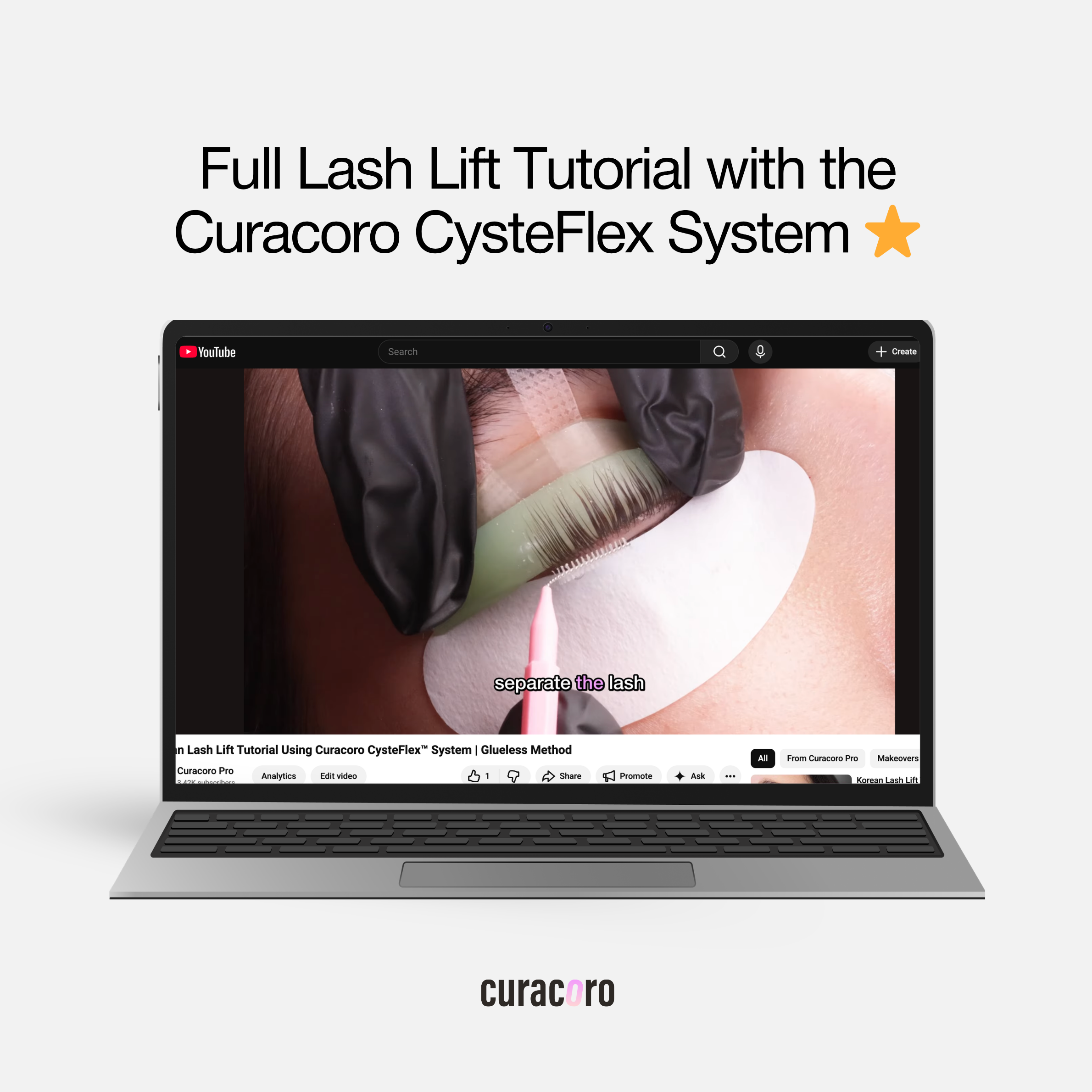 Tutoriel de Lash Lift coréen avec le système CysteFlex Lift & Brow Lamination