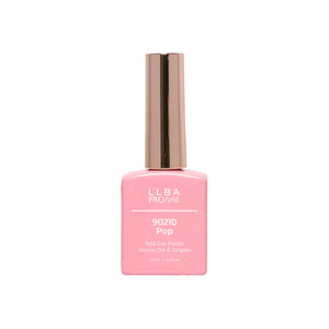 LLBA 90210 Pop Gel Polish bottle on a light background.