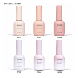 Bare Beauty - Collection de vernis gel de couleur unie et effet sirop (6 teintes / 15 ml chacune)