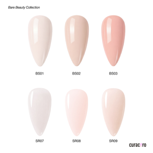 Bare Beauty - Collection de vernis gel de couleur unie et effet sirop (6 teintes / 15 ml chacune)