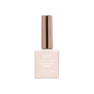 LLBA Boulevard Beige Gel Polish bottle on a light background.