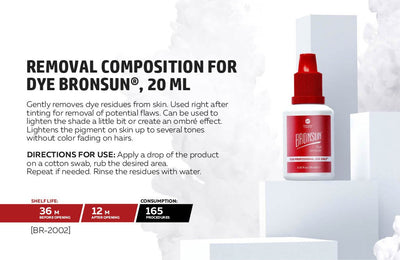 Bronsun Tint Remover 20ml infographic removal composition f