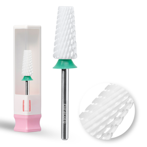 Fraise pour ongles en céramique - 5-en-1 – Fraise à découpe croisée – Grain grossier, 3/32"