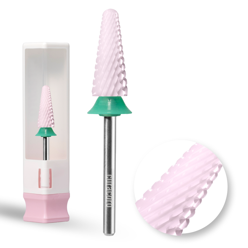 Fraise pour ongles en céramique - Gros cône – Grossière, 3/32"