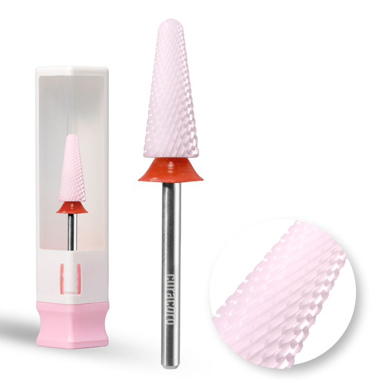 Fraise pour ongles en céramique - Gros cône – Grain fin, 3/32"