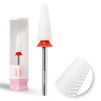 Fraise pour ongles en céramique - Gros cône – Grain fin, 3/32"