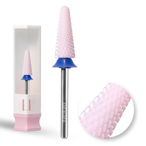 Fraise pour ongles en céramique - Gros cône – Grain moyen, 3/32"