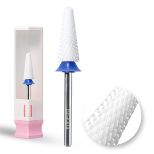 Fraise pour ongles en céramique - Gros cône – Grain moyen, 3/32"