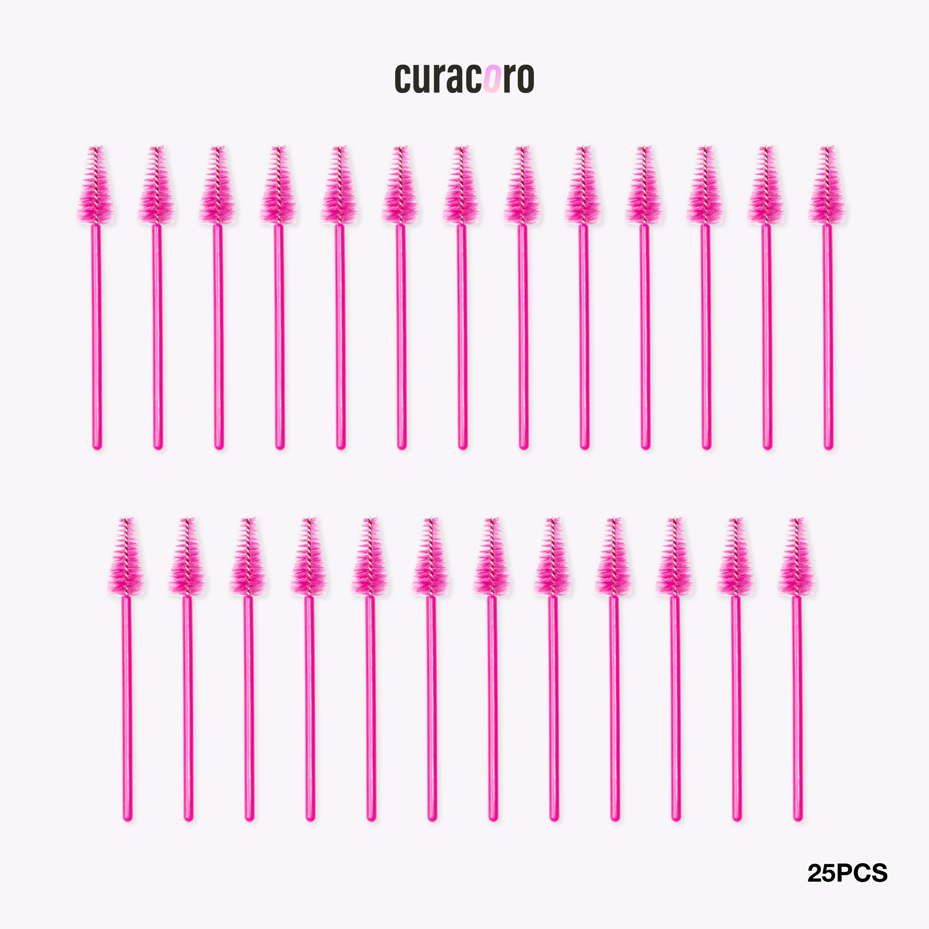 Brosse mascara rose en forme de goutte