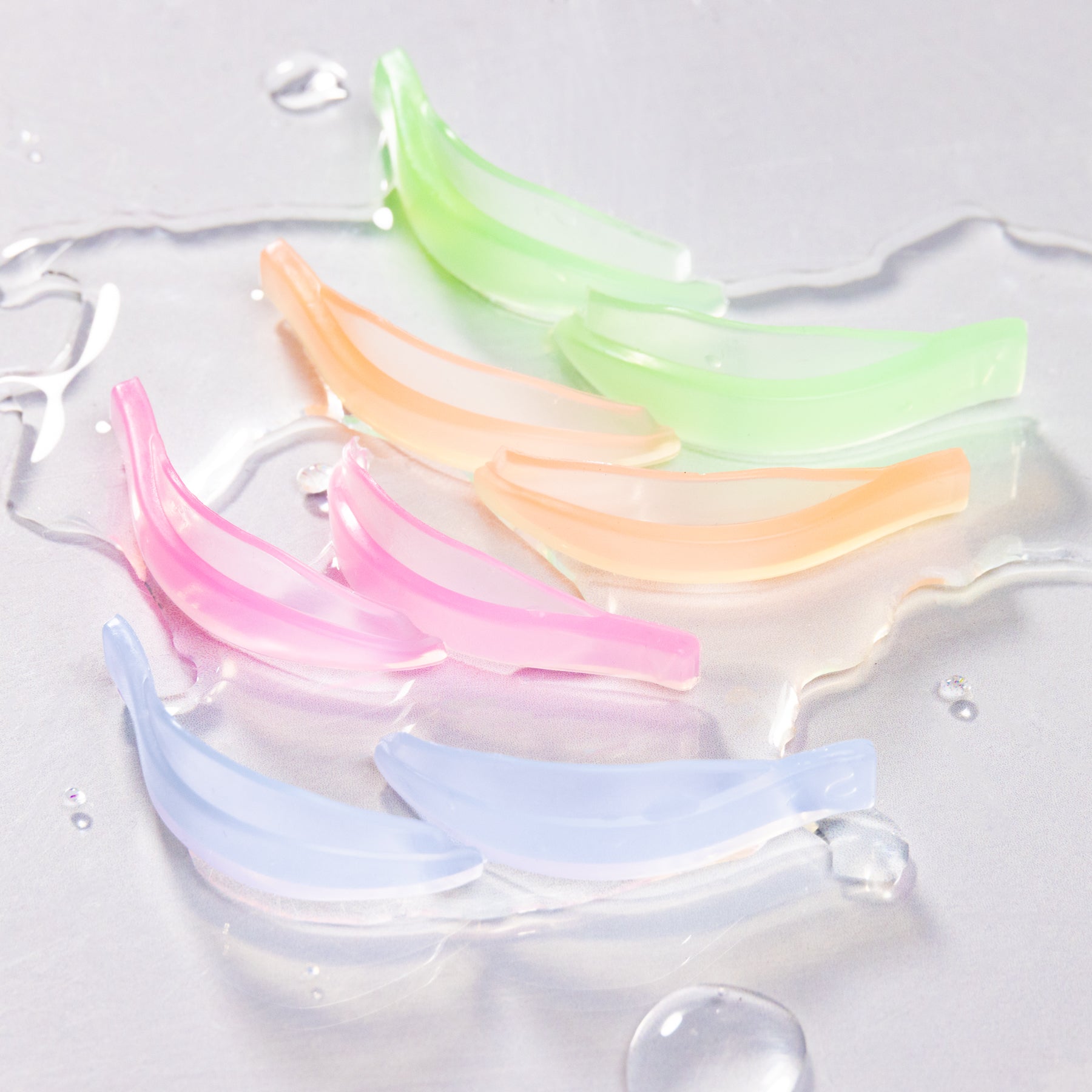 Love Jelly Hybrid Lash Lift Shields - 4 Color-Coded Pairs | Curacoro