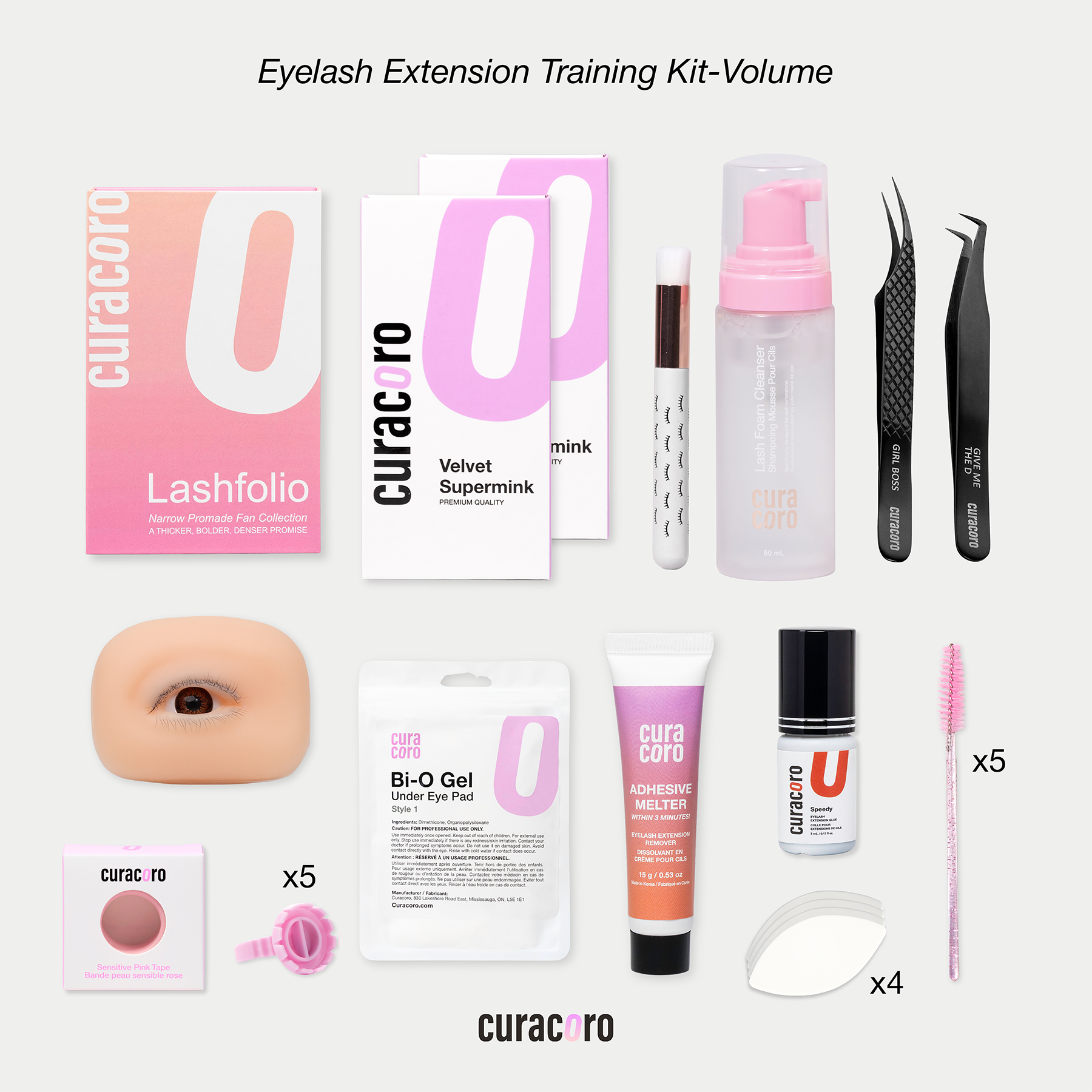 Kit de formation Curacoro - Extension de cils volume (nouvelle version)