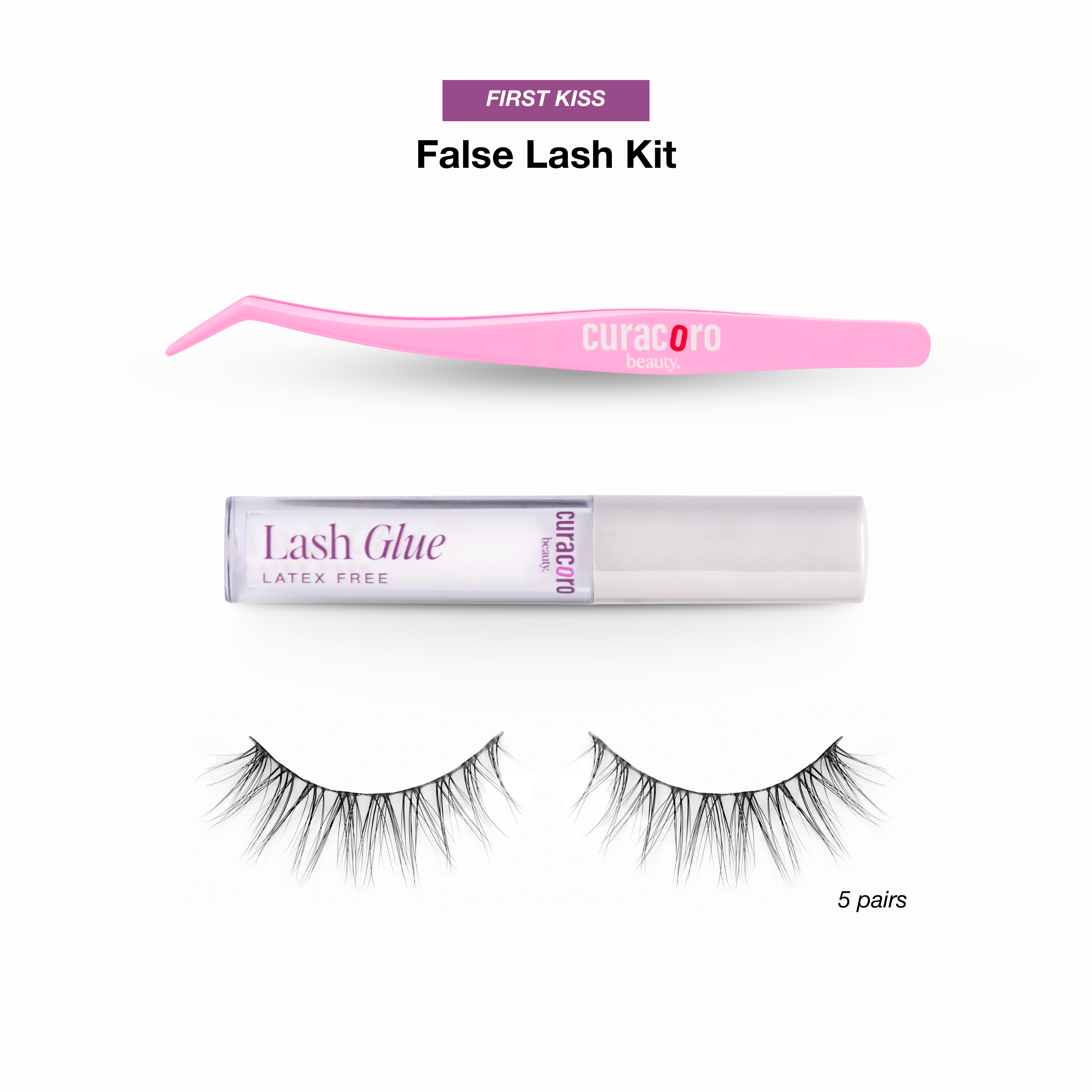 Kit de faux cils micro-bande ultra-légère – First Kiss