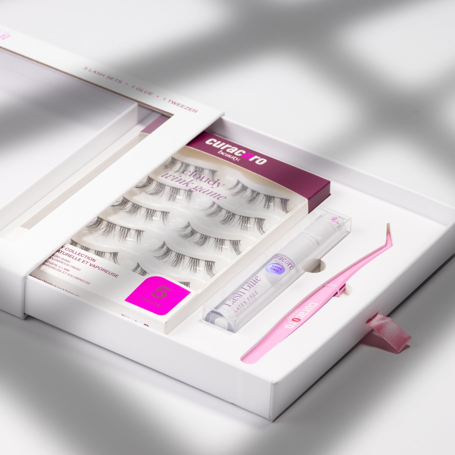 Kit de faux cils micro-bande ultra-légère – Wink Game
