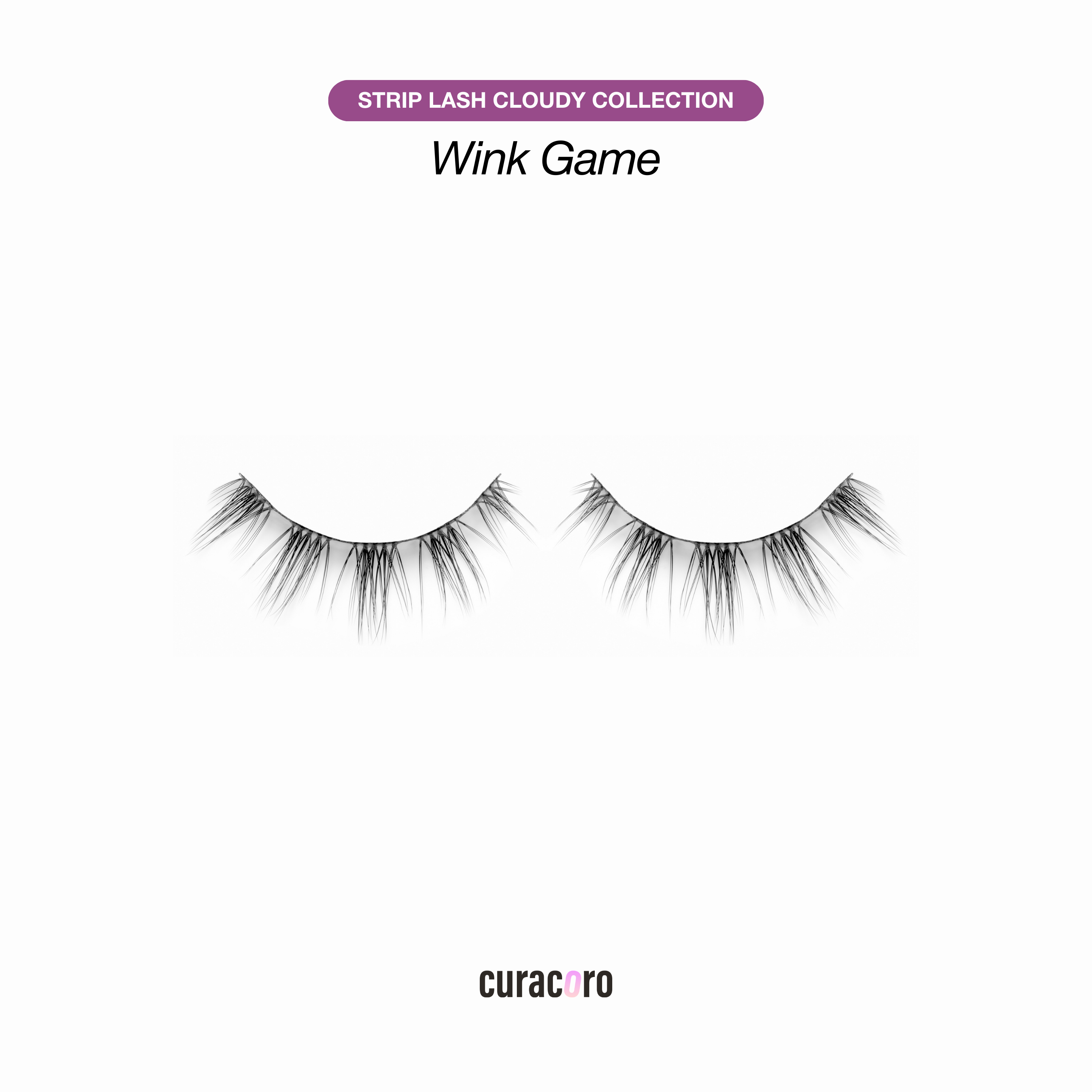 Kit de faux cils micro-bande ultra-légère – Wink Game