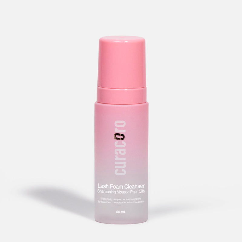 Curacoro Lash Foam Bath 60ml - Rose Scent over a white background.