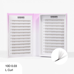 LashFolio Promade Fans 10D 0,03 – Courbure L (480 bouquets)