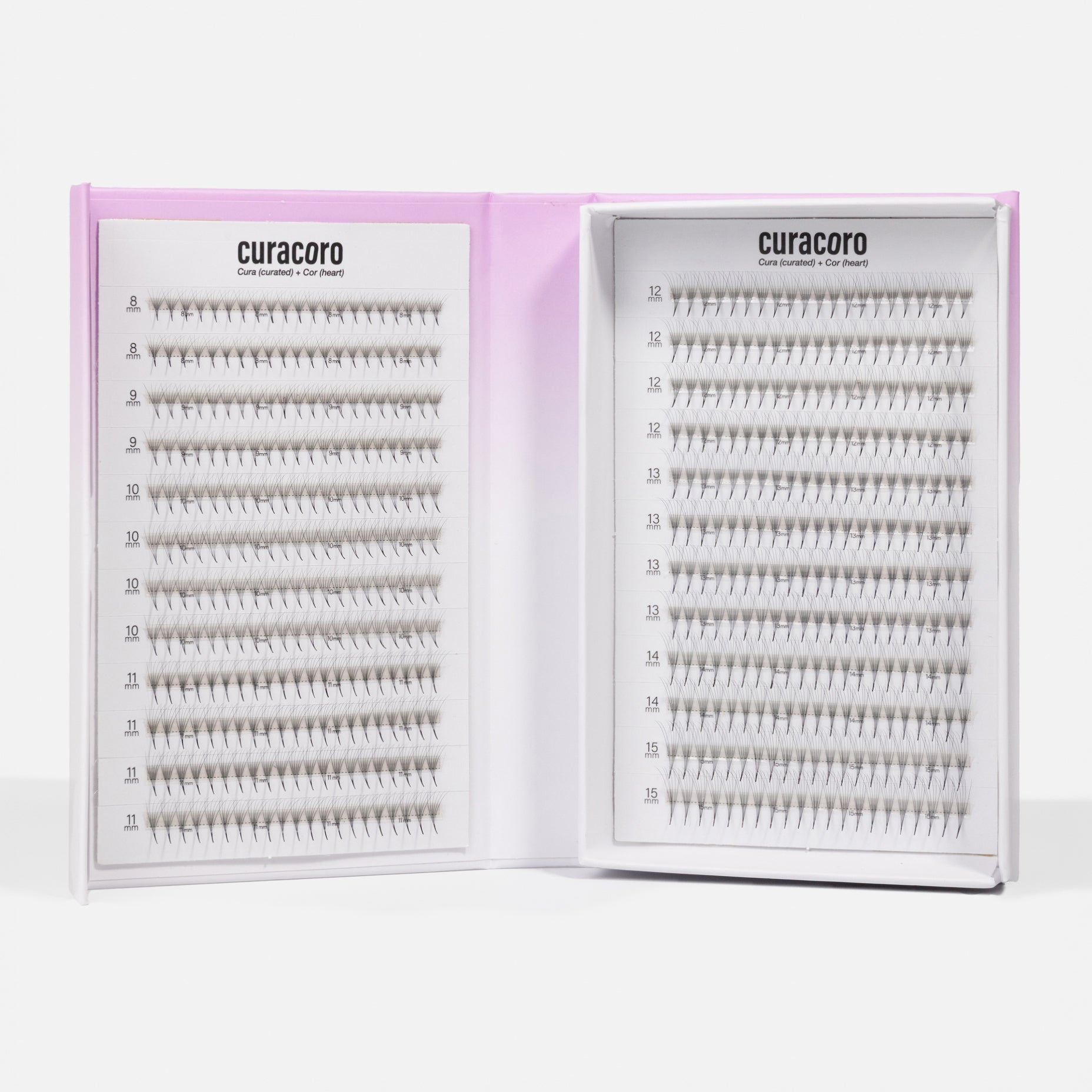 Bouquets Préfaits Étroits | LashFolio 5D 0.07 (LB & LC curl) (504 éventails de cils)