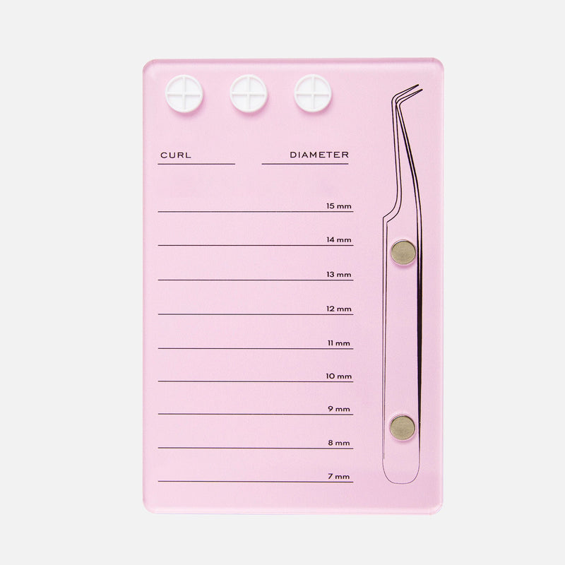 Lash Tile with Magnetic Tweezer Holder Over White Background