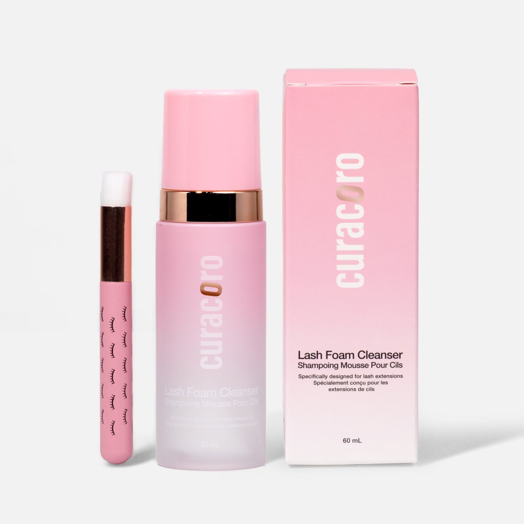 Shampoing pour cils Curacoro 60 ml - Parfum de rose