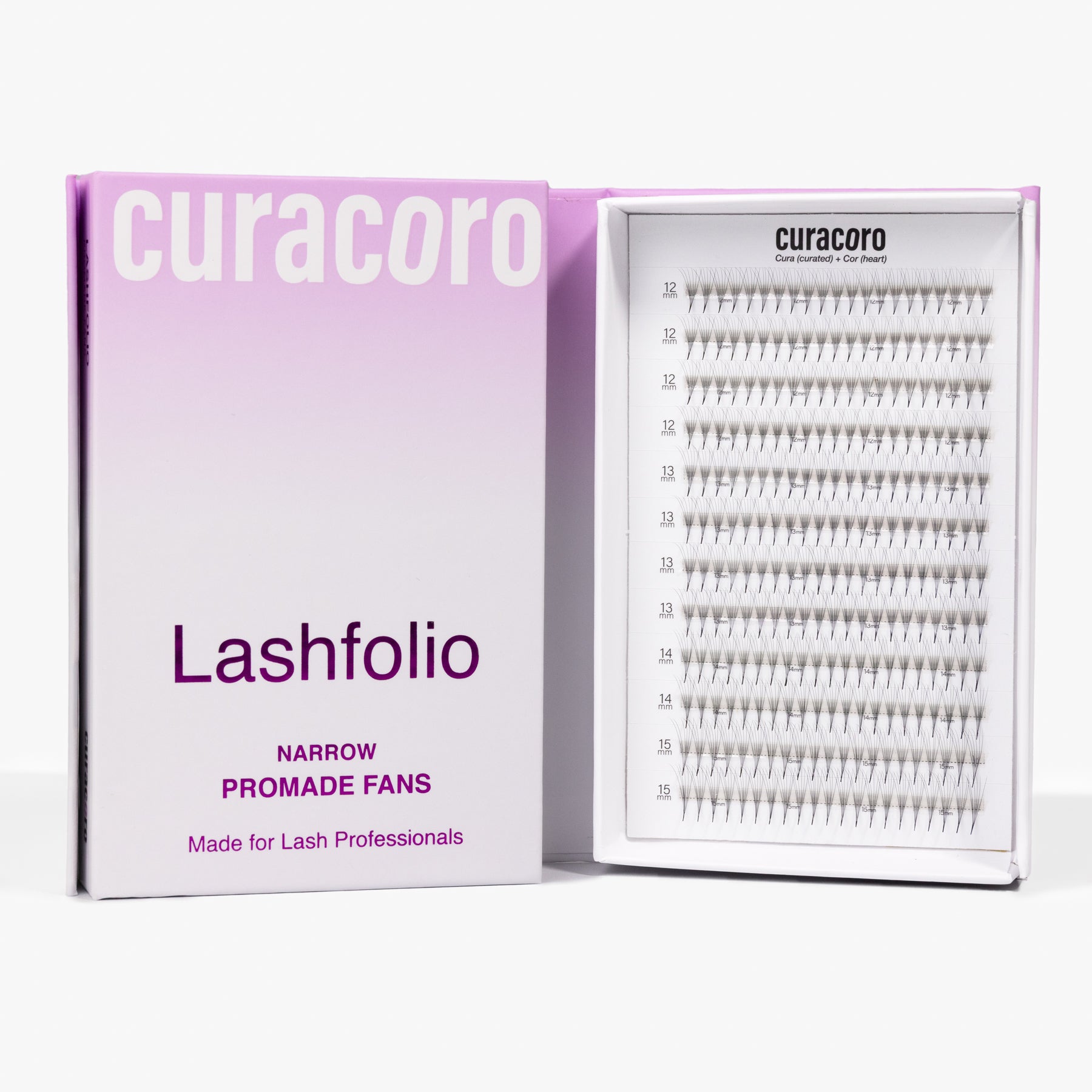 Bouquets Préfaits Étroits | LashFolio 18D 0.03 (288 éventails de cils)