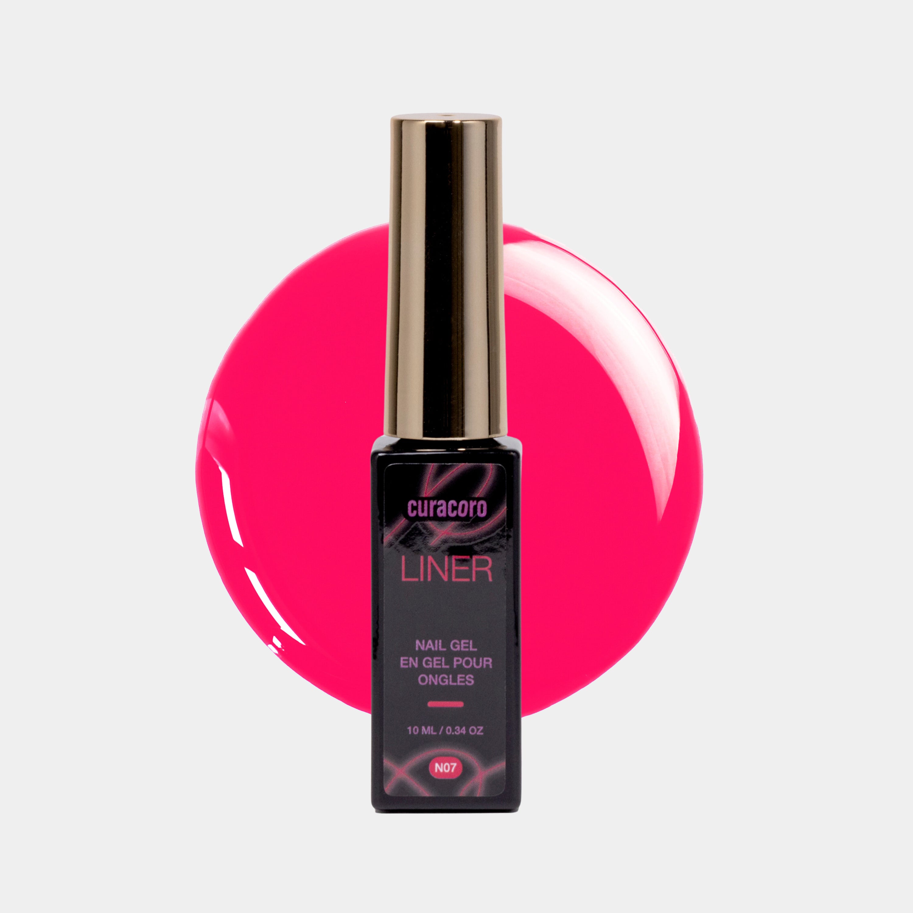 Nail Liner Gel - N07: Crimson Night Bottle Over White Background