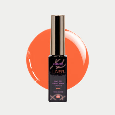 Midnight Glow Collection – Liner Nail Gel N08 Bottle & Drop Over Light Background