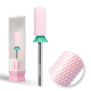 Embout de perceuse pour ongles en céramique – Petit cylindre chanfreiné – Grain grossier 3/32"