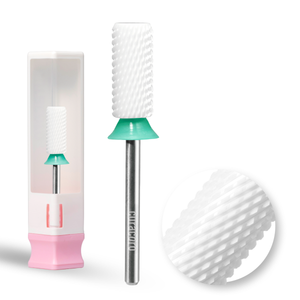 Embout de perceuse pour ongles en céramique – Petit cylindre chanfreiné – Grain grossier 3/32"