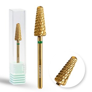 Embout de ponceuse pour ongles – Cône fin coupe spiralée croisée (grossier) 3/32"