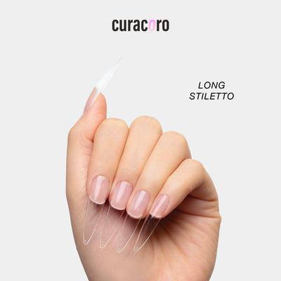 Soft Gel Nail Tips - Natural Stiletto