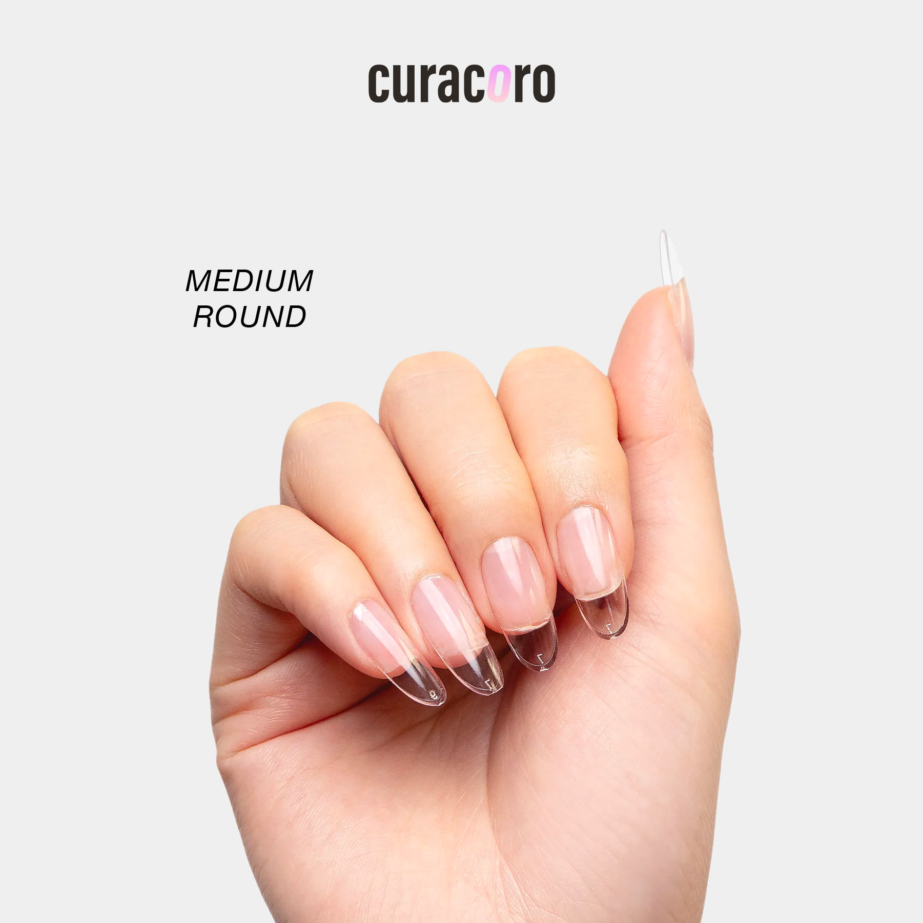 Soft Gel Nail Tips - Natural Round
