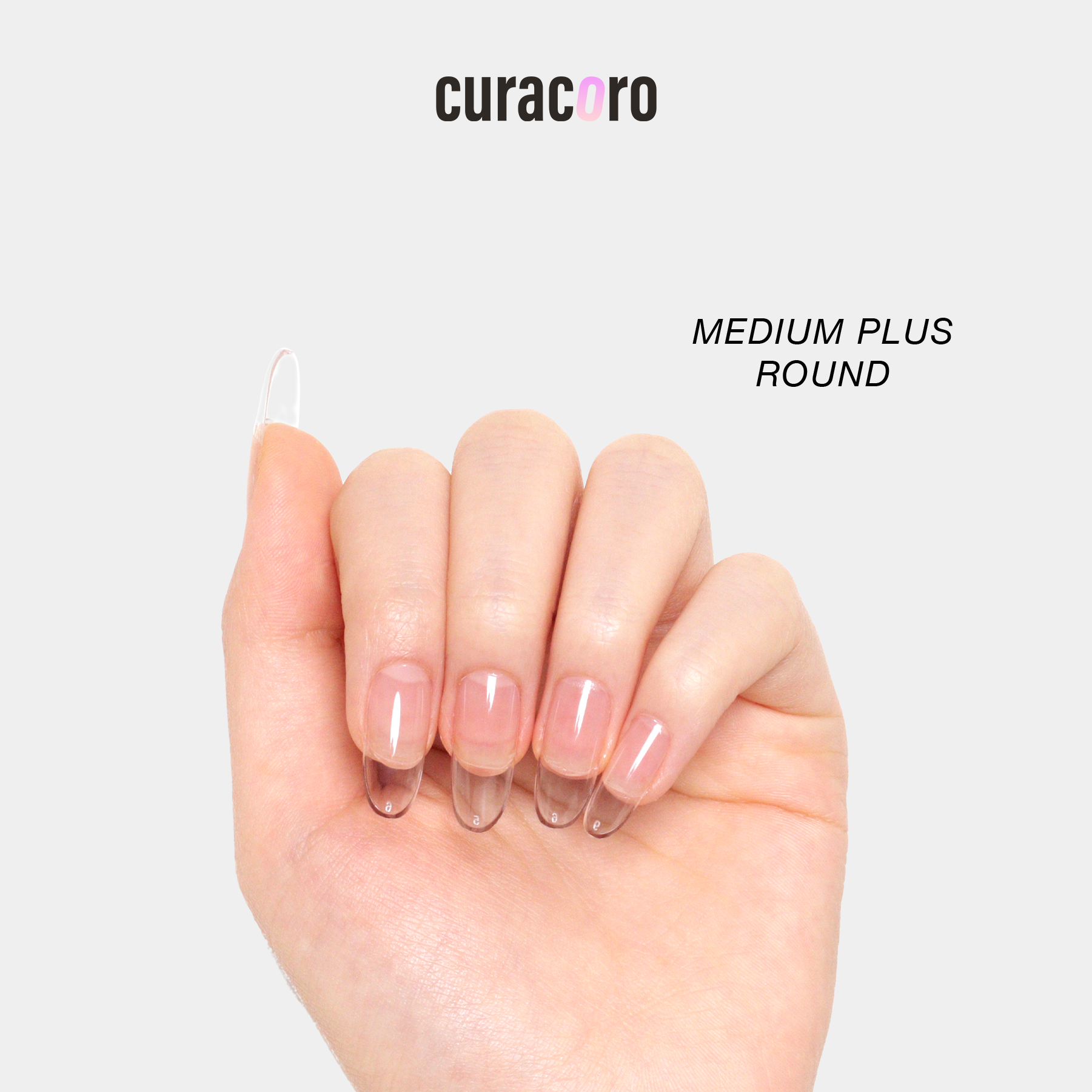 Soft Gel Nail Tips - Natural Round