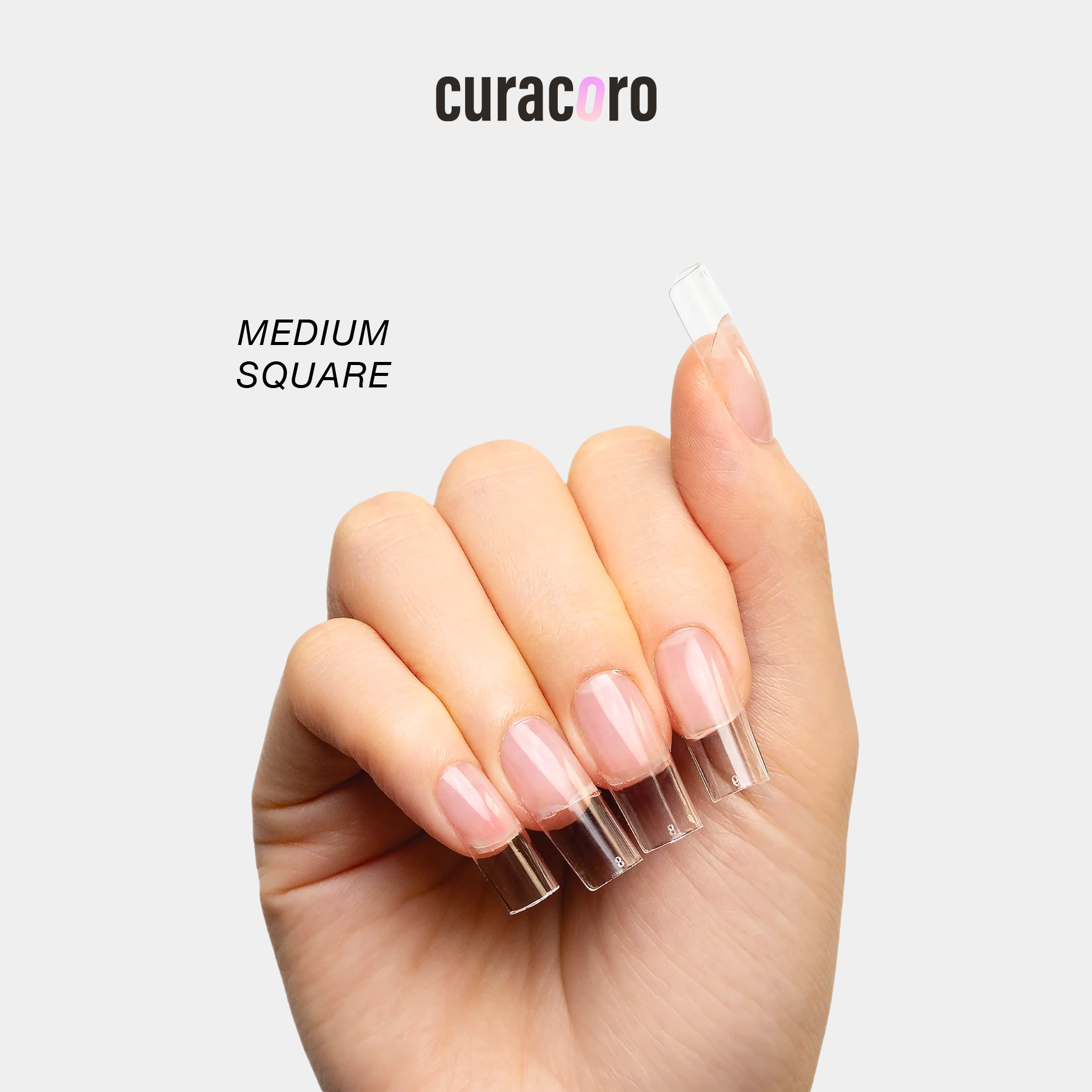 Soft Gel Nail Tips - Natural Square