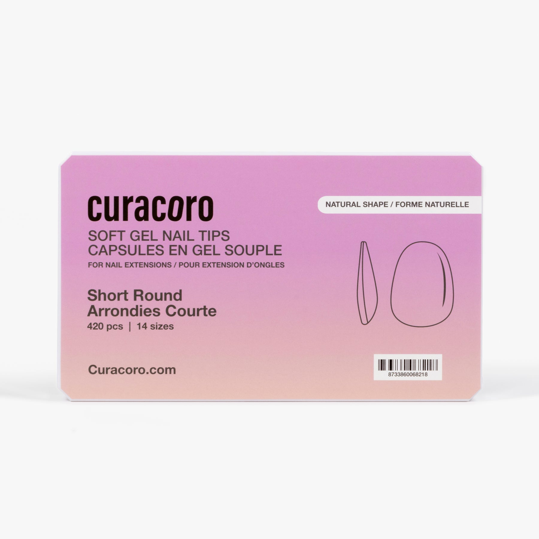 Soft Gel Nail Tips - Natural Round