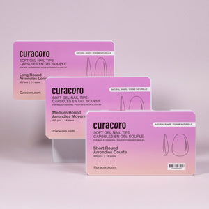 Soft Gel Nail Tips - Natural Round