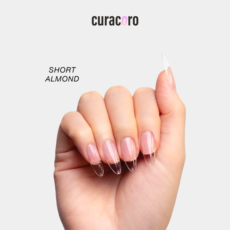 Professional Soft Gel Nail Tips - Natural - Almond Short