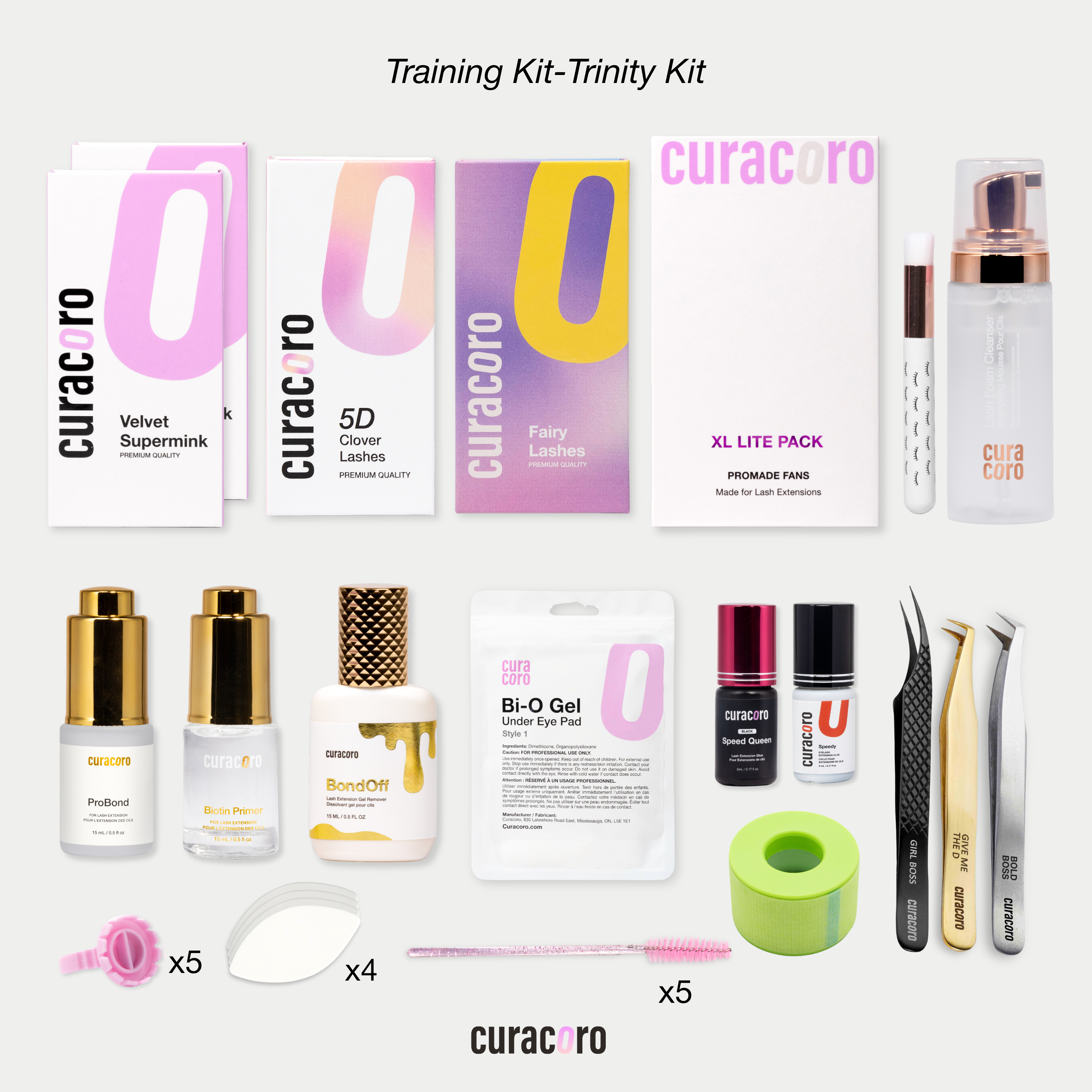 Kit de formation en extensions de cils volume et hybride – TRINITY KIT (version améliorée 2026)
