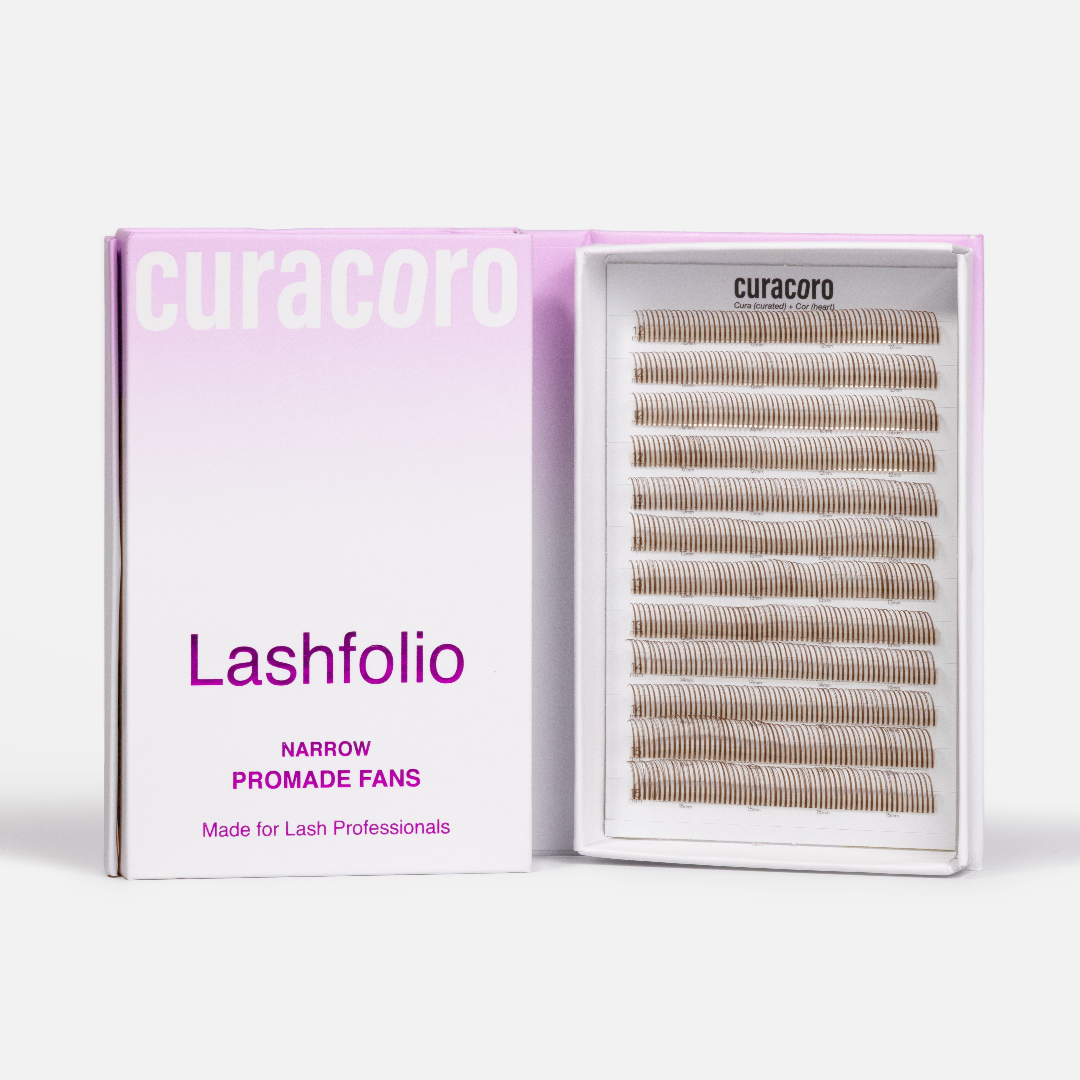 Bouquets Préfaits Fermés Effet Mouillé | LashFolio 5D 0.07 (1440 éventails de cils) - Brun