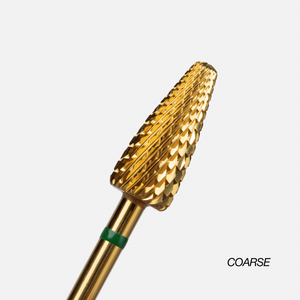 Embout de ponceuse pour ongles – Cône large coupe spiralée croisée (grossier) 3/32"